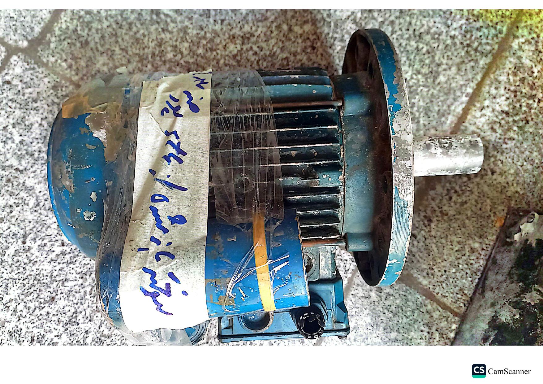 نمای جانبی الکتروموتور FEMM مدل FM 80B/6 با لیبل ۳۷۴۱